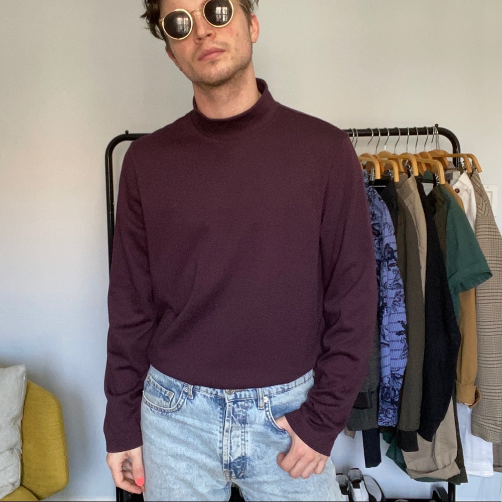 Club Monaco Mock Neck Long Sleeve Shirt *sample*